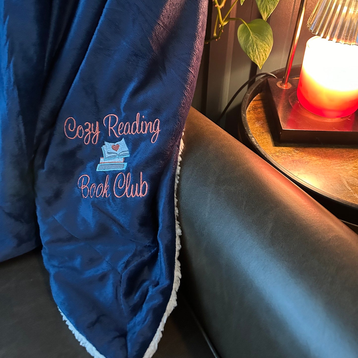 Cozy Reading Book Club Mink Sherpa Blanket