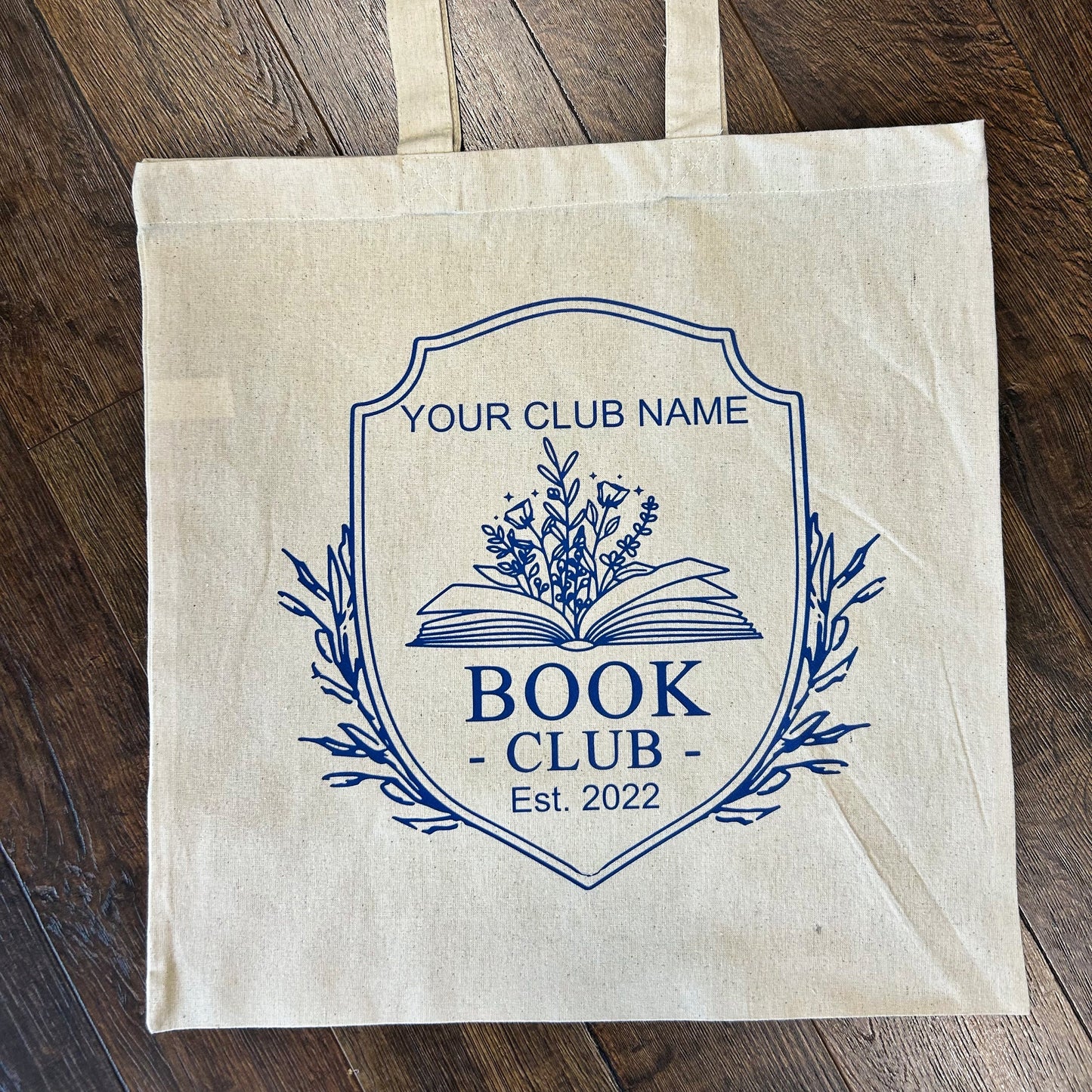 Custom Book Club Tote Bag